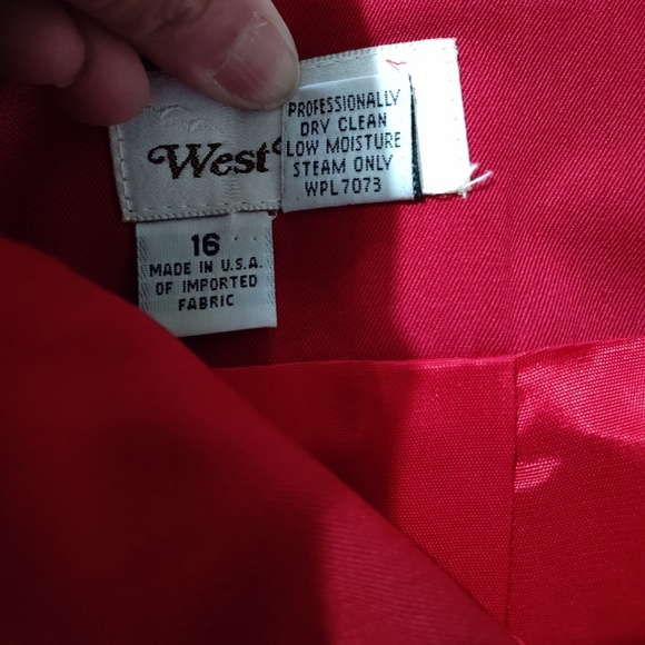 West Bay Women's Red Wool Straight Size 16 - Picture 7 of 7